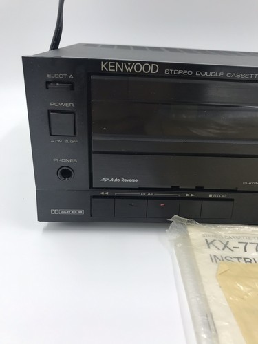 KENWOOD  Model KX-77CW DOUBLE CASSETTE DECK Auto-Reverse W/ Manual