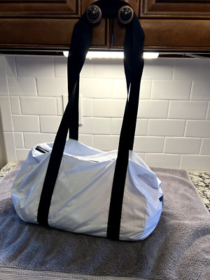 Zara Z1975 Gym Bag NWOT with Silver Zip Baby Blue with Black strap