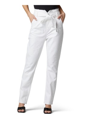 

Женские белые джинсы HUDSON с карманами на молнии и поясом с завышенной талией, Белый, WH2132TP7