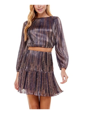 

CITY STUDIO Женское фиолетовое короткое платье с укороченным топом и вырезом на спине для юниоров, Фиолетовый