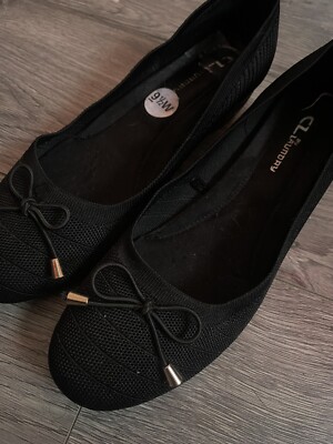 CL.LAUANDRE Black Ballet Flats With Bow