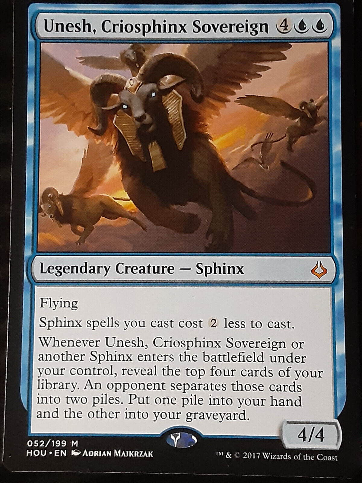 Unesh Criosphinx Sovereign 1x FOIL HOU MTG Hour of Devastation Mythic MINT blue Unesh Criosphinx Sovereign 1x FOIL HOU MTG Hour of Devastation Mythic MINT blue