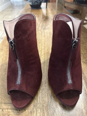 mui mui shoes  Burgundy suede  Open toe boot shoes size 38/7