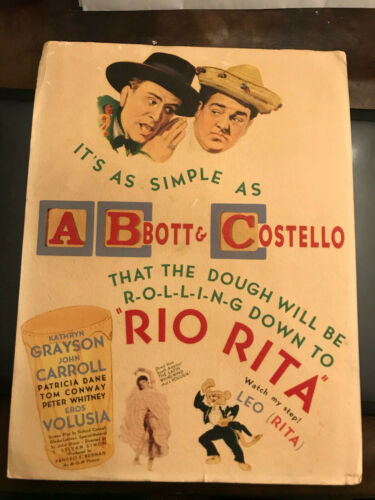 Rio Rita 1942 MGM 9x12" musical advertisement Kraplalik Art Abbott and Costello