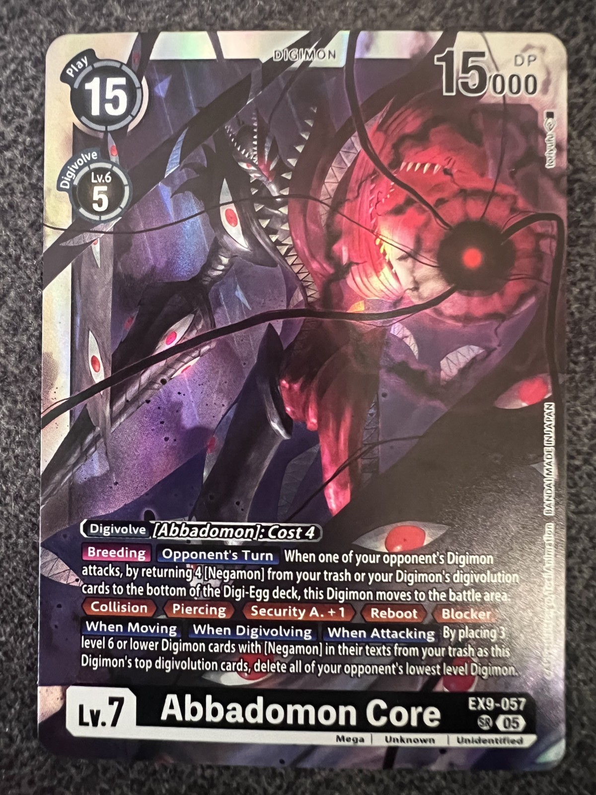 Digimon Card Game Abbadomon Core EX9-057 Super Rare Versus