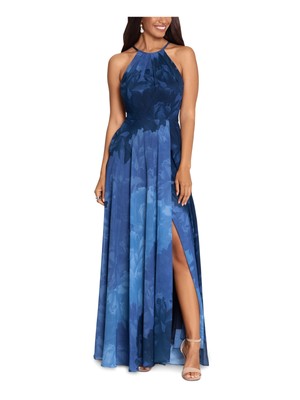 

Женское плиссированное вечернее платье трапециевидной формы без рукавов с лямкой на шее BETSY - ADAM, Navy