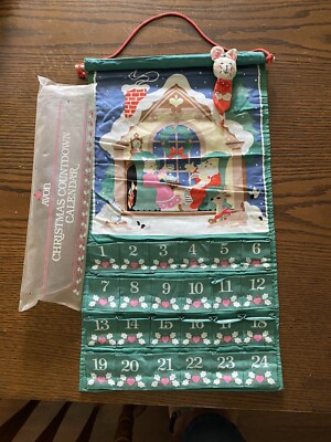 Vintage Avon 1987 Countdown To Christmas Advent Calendar With Original Mouse