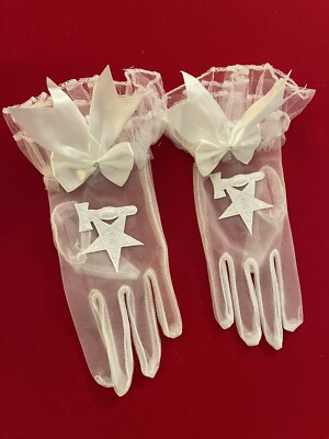 NEW Eastern Star Past Matron OES Chiffon Mason gloves 