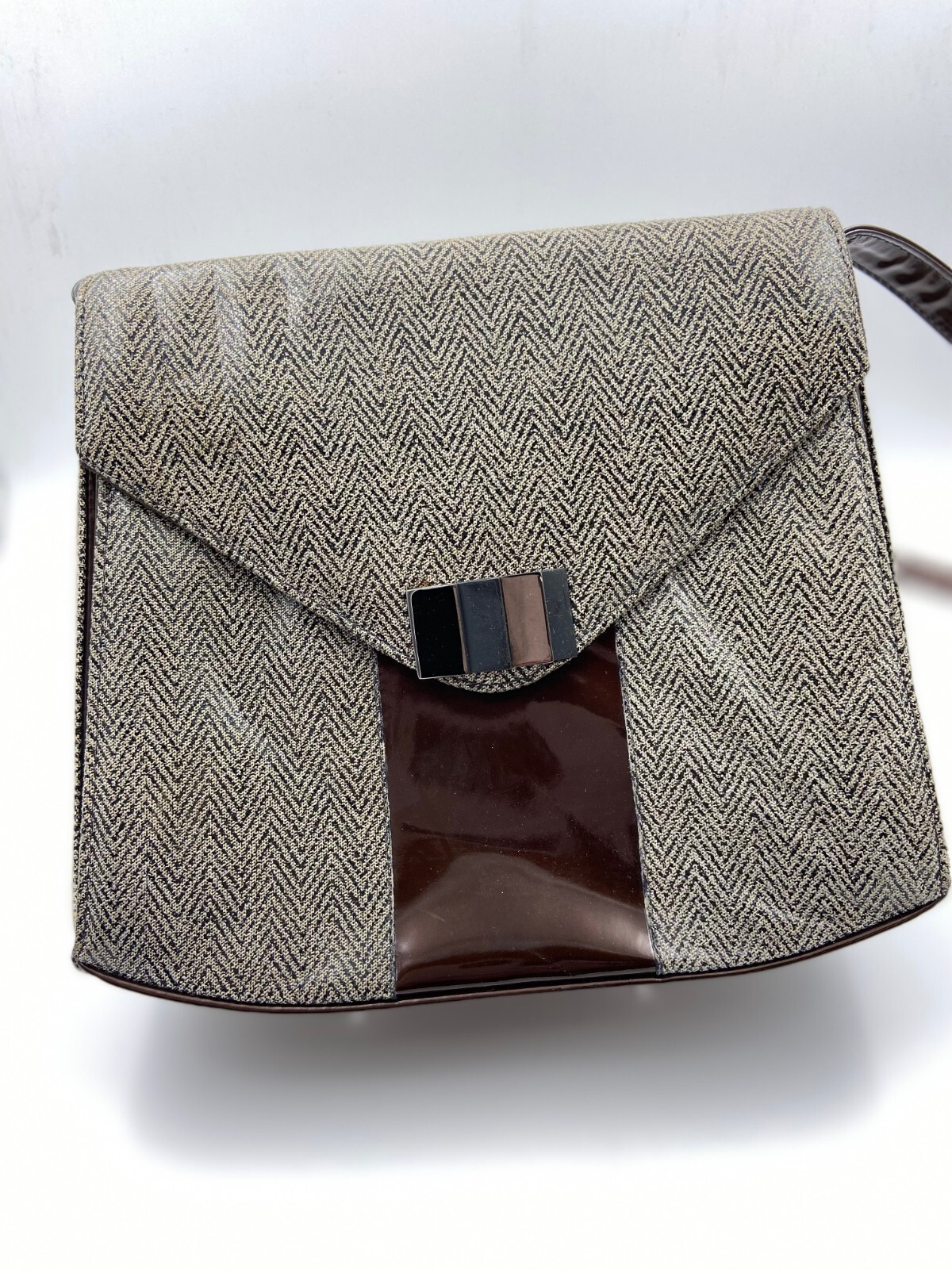 【Vintage】80s Suede leather shoulder bag vintage leather shoulder bag bag | 80s handbag | two tone