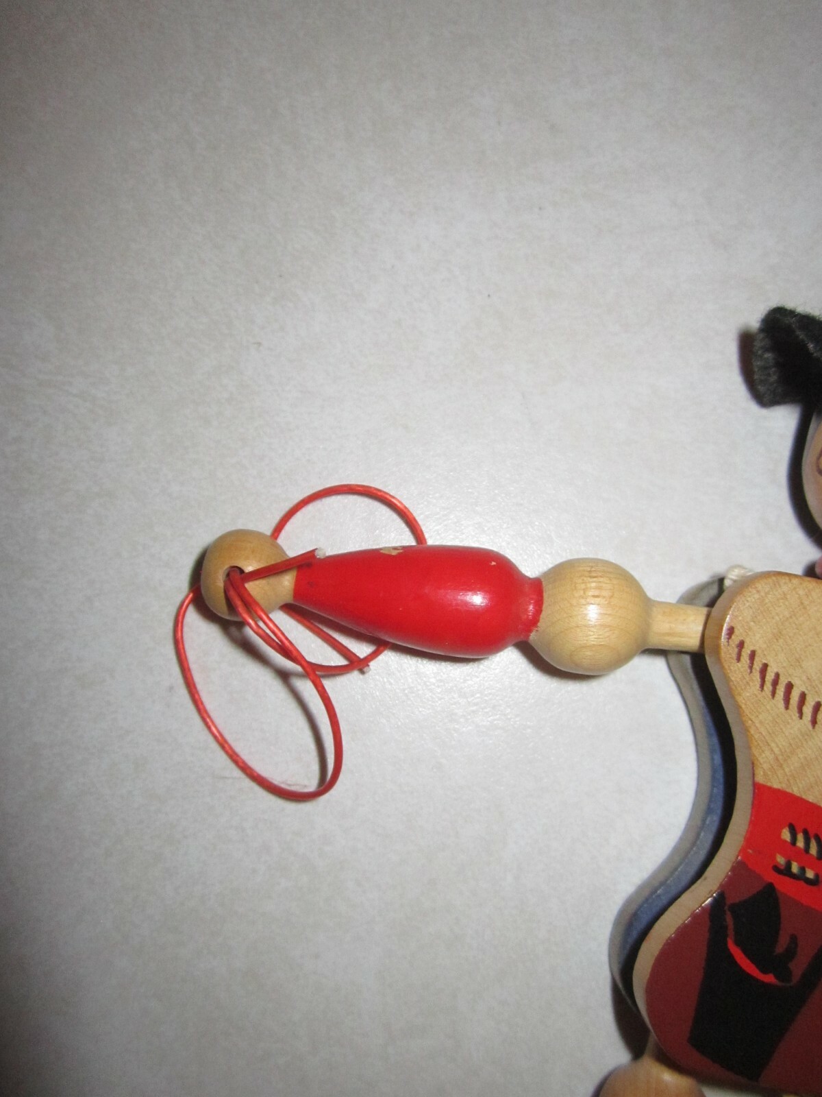 vintage wooden cowboy jumping-jack (marionette) puppet