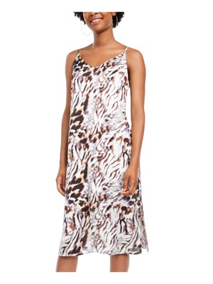 

ONE CLOTHING Женское белое вечернее платье миди на тонких бретельках, Белый