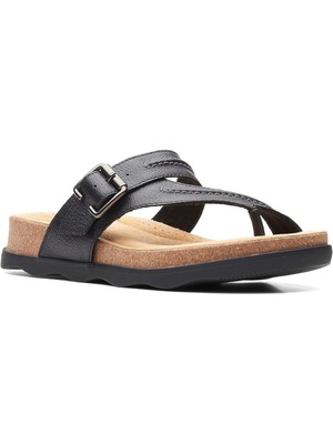 

Женские черные кожаные сандалии без шнуровки на танкетке CLARKS Brynn Madi, размер 7,5 м, Черный, 26164863