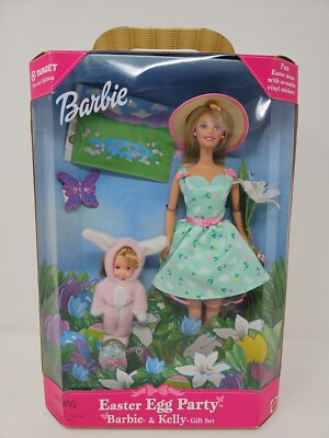 1999 Easter Egg Party Barbie & Kelly Gift Set Target Special Edition NRFB Mattel