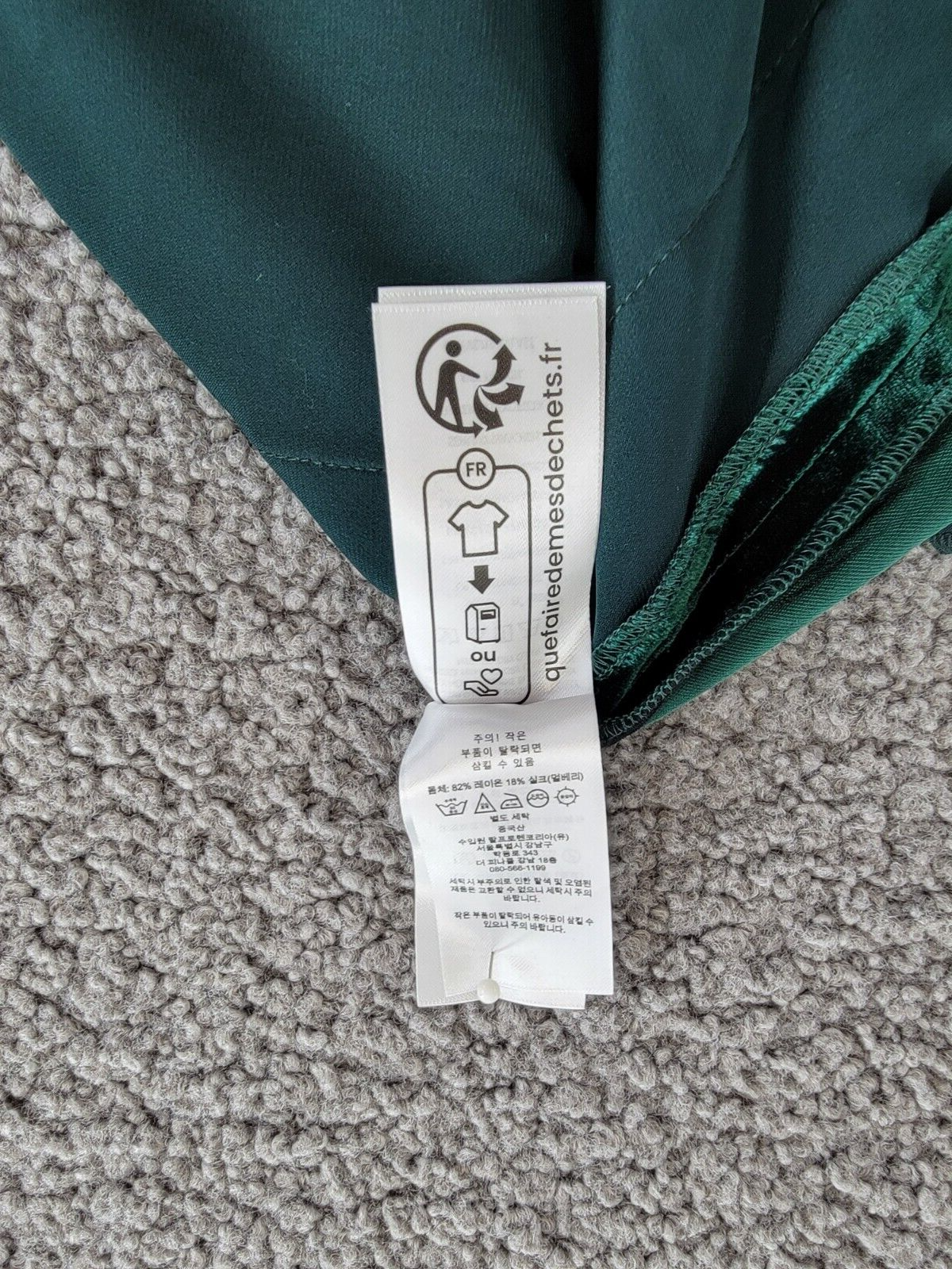 Polo Ralph Lauren Velvet Silk-Blend Straight-Leg Pants Women's 8 Jade Side Zip - Picture 20 of 23