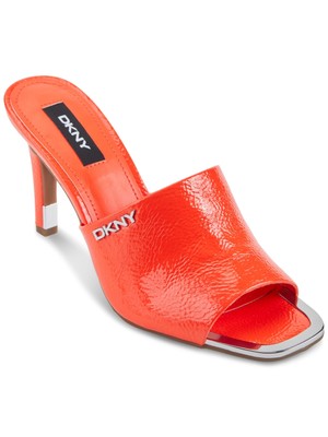 

DKNY Женские сандалии без шнуровки Goring Bronx с квадратным носком на шпильке с оранжевым носком, 9 м, Оранжевый, K1256490
