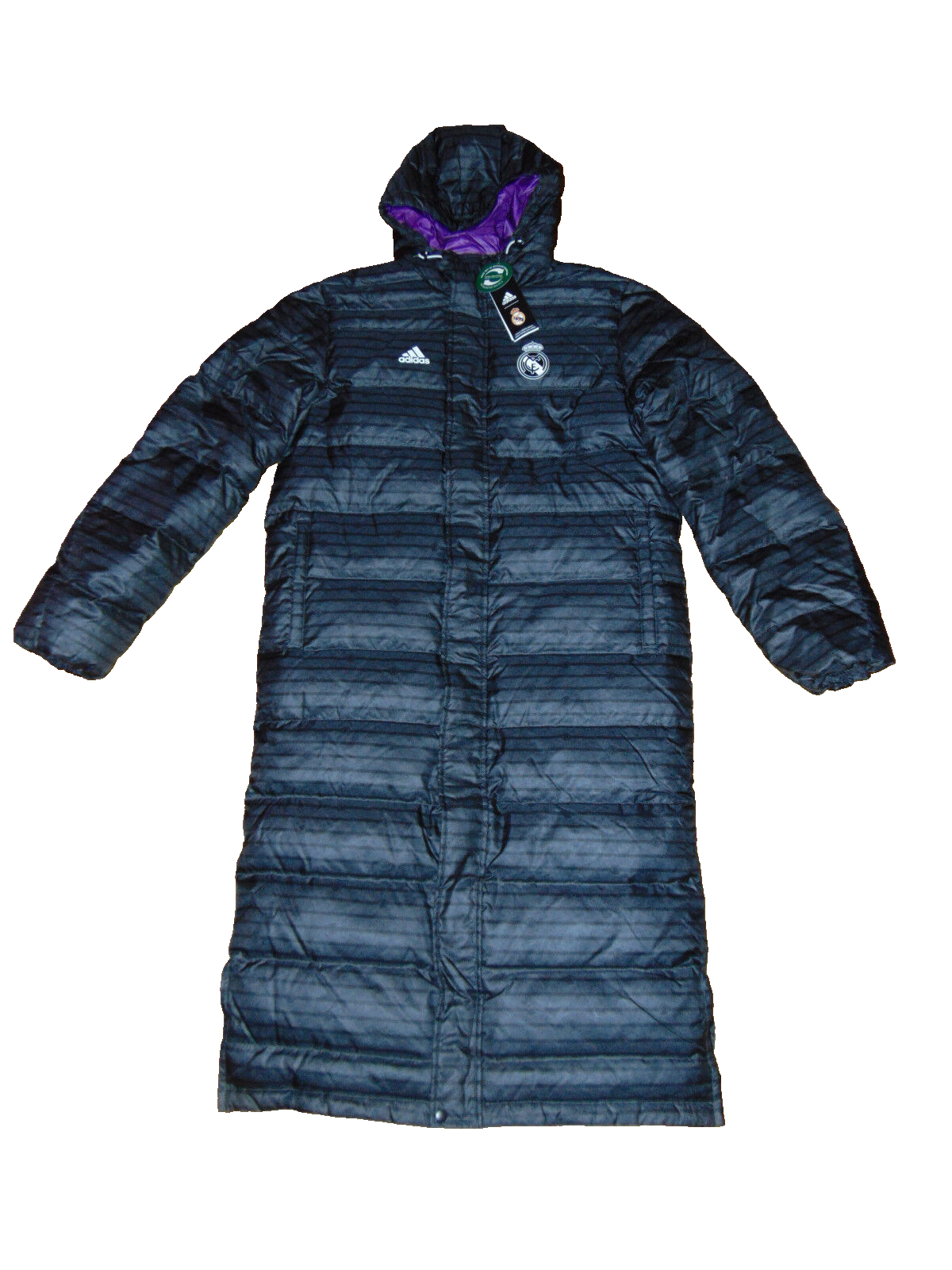 Real Madrid Soccer Long Down Jacket Adidas Warm Winter Top Spain