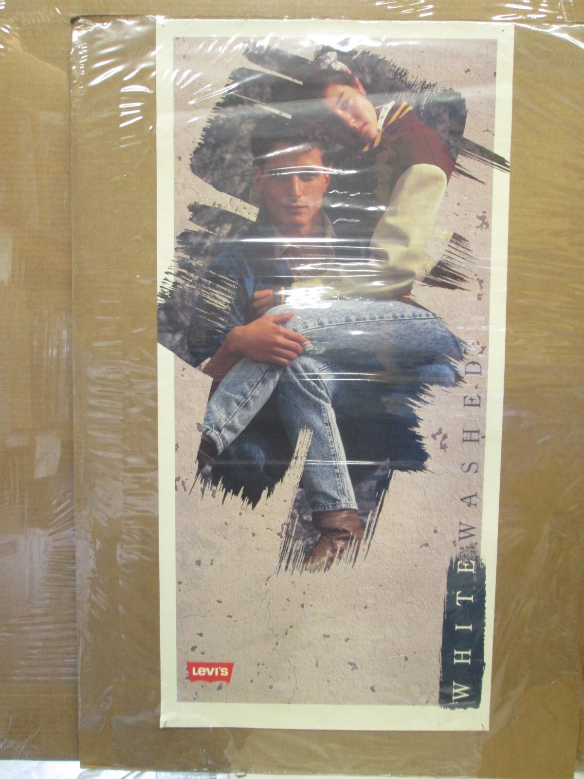 Vintage Levi's white washed 1990's poster Ad Advertisement Vintage Levi's white washed 1990's poster Ad Advertisement