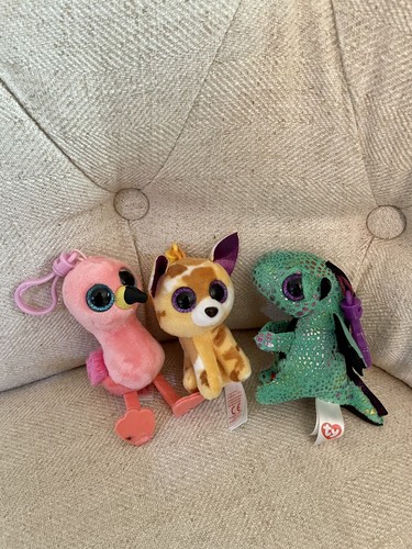 Ty Beanie Boos Collection Cinder The Dragon Plush Key Clip 4