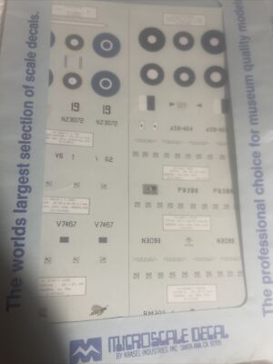 Micro Scale DECALS #72-055 RAF Emoire Aces, Bader, Deere, Caldwell NIP