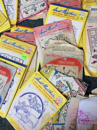 Vintage Aunt Marthas Embroidery Transfers Lot (30)
