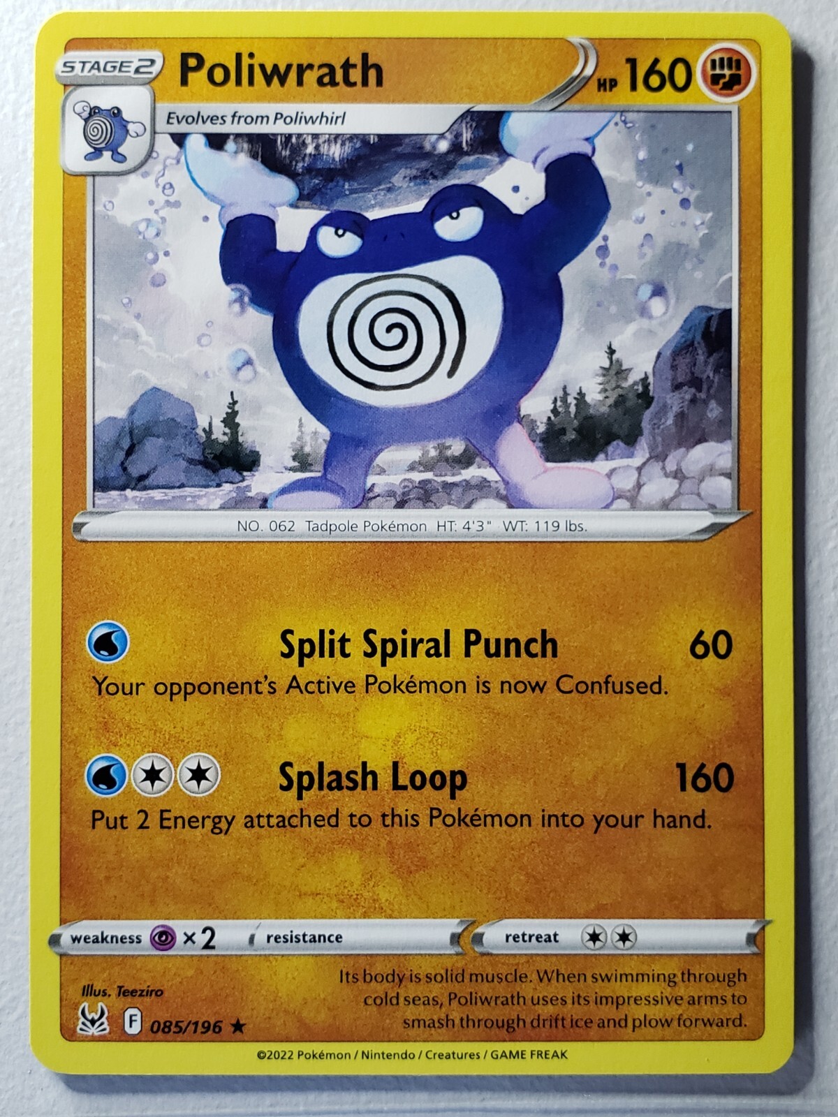 Poliwrath 085/196 NM / M RARE Non Holo Lost Origin Pokemon Poliwrath 085/196 NM / M RARE Non Holo Lost Origin Pokemon