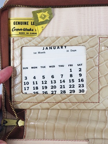 Vintage Mid Century Cooper Weeks Leather Stationary Travel Case