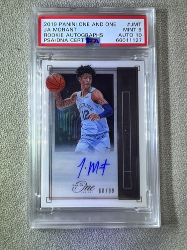 2019 Ja Morant RC Auto /99 One and One PSA 9 / 10 ROOKIE