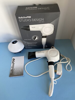 BABYLISS PRO STUDIO DESIGN SERIES COMPACT MIDI HAIR BLOW DRYER +DIFFUSER