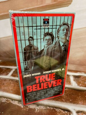 True Believer VHS 1989 James Woods, Robert Downey Jr- New Sealed 