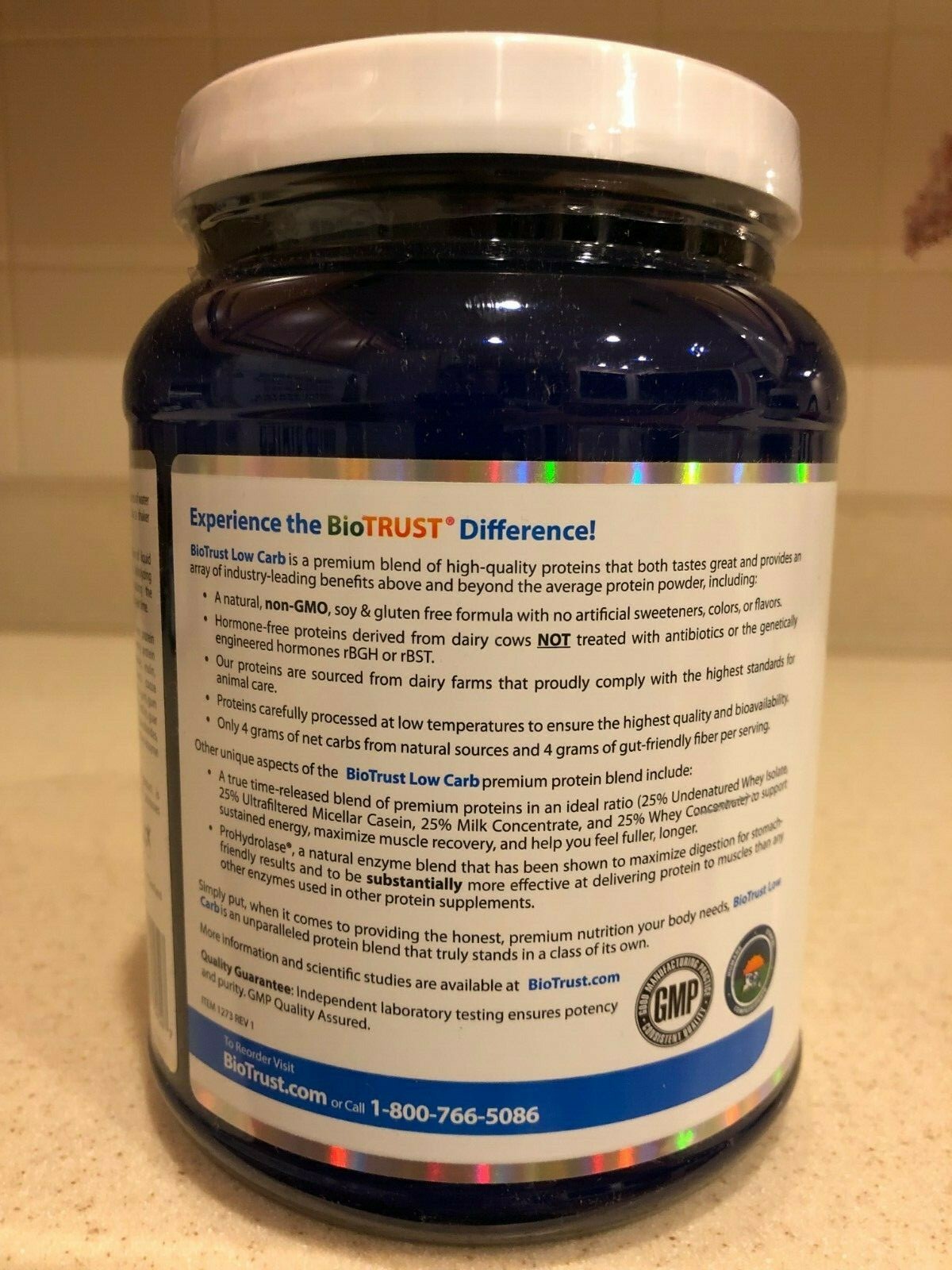 BioTRUST Low Carb Chocolate PeanutButter Protein Powder Shake Whey 19.2 oz - NEW