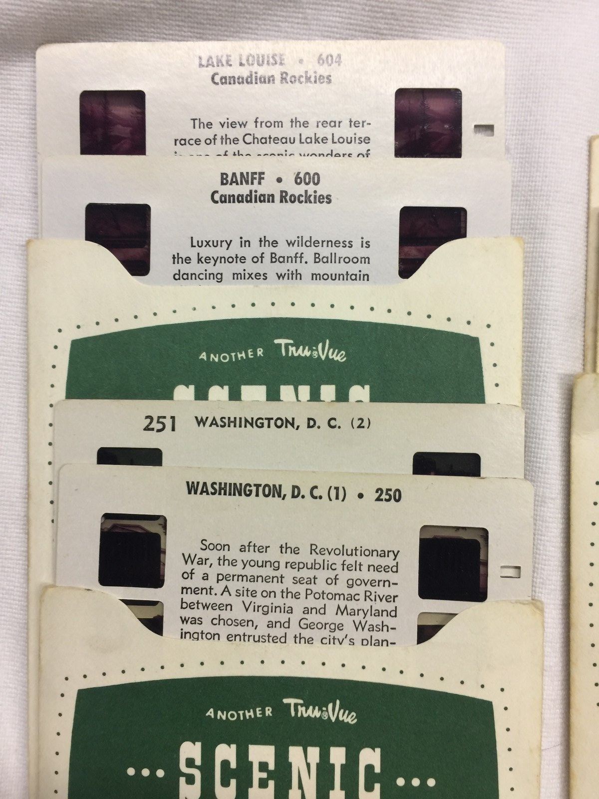 Lot of 12 - Vintage Tru-Vue - Scenic Adventures - 1950's - as pictured - EXC