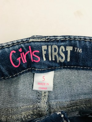 New Girls First BootCut Adjustable Waist Super Stretch Girls Jeans Size 5