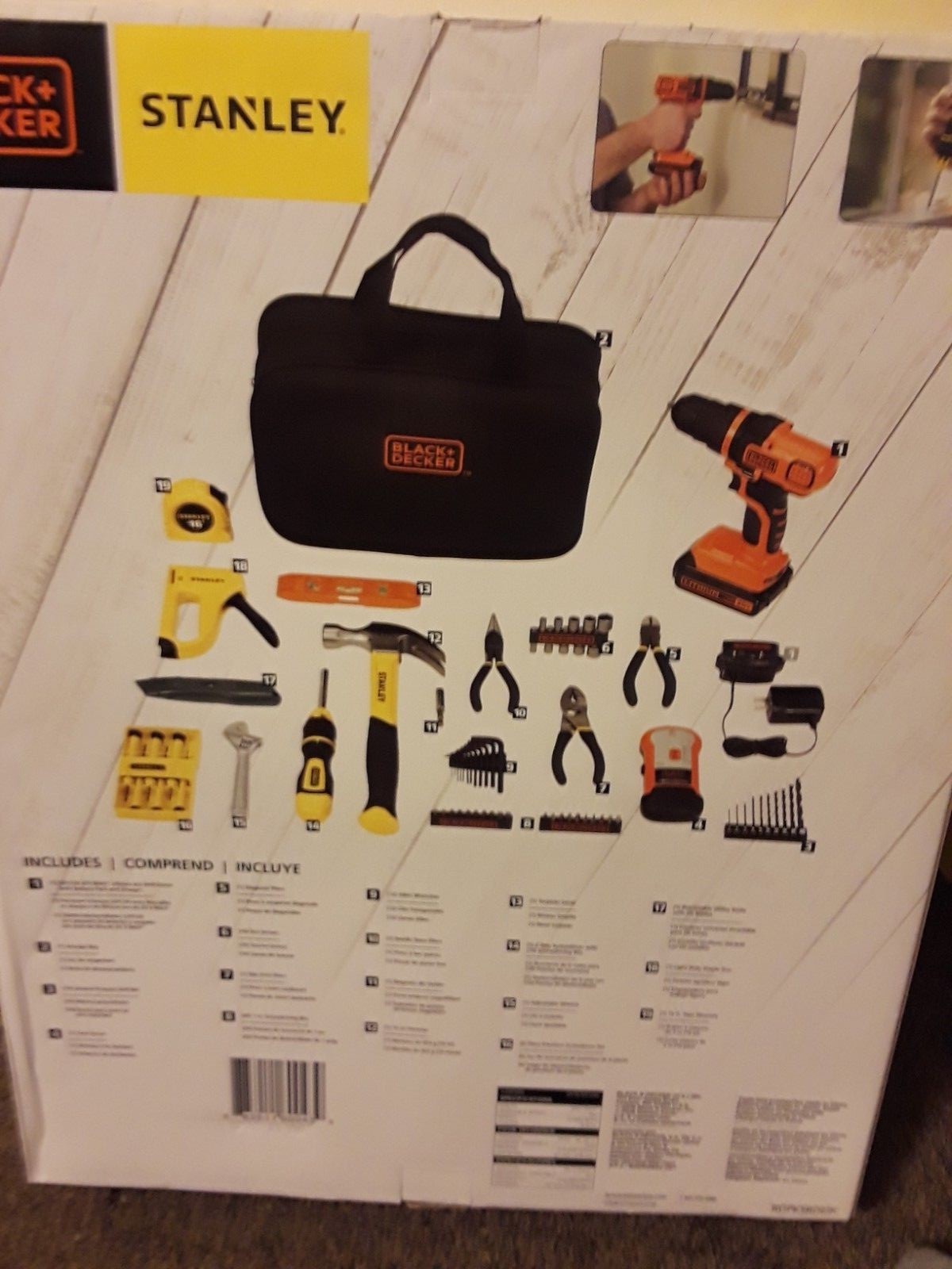 BLACK + DECKER STANLEY DRILL/DRIVER AND 84 PIECE PROJECT KIT