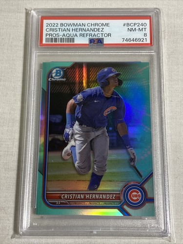 2022 Bowman Chrome Christian Hernandez Aqua Refractor /125
