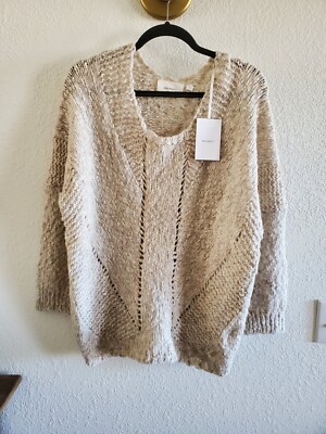 Anthropologie Sita Murt Chunky Knit Merino Wool Blend Sweater Sz 40 