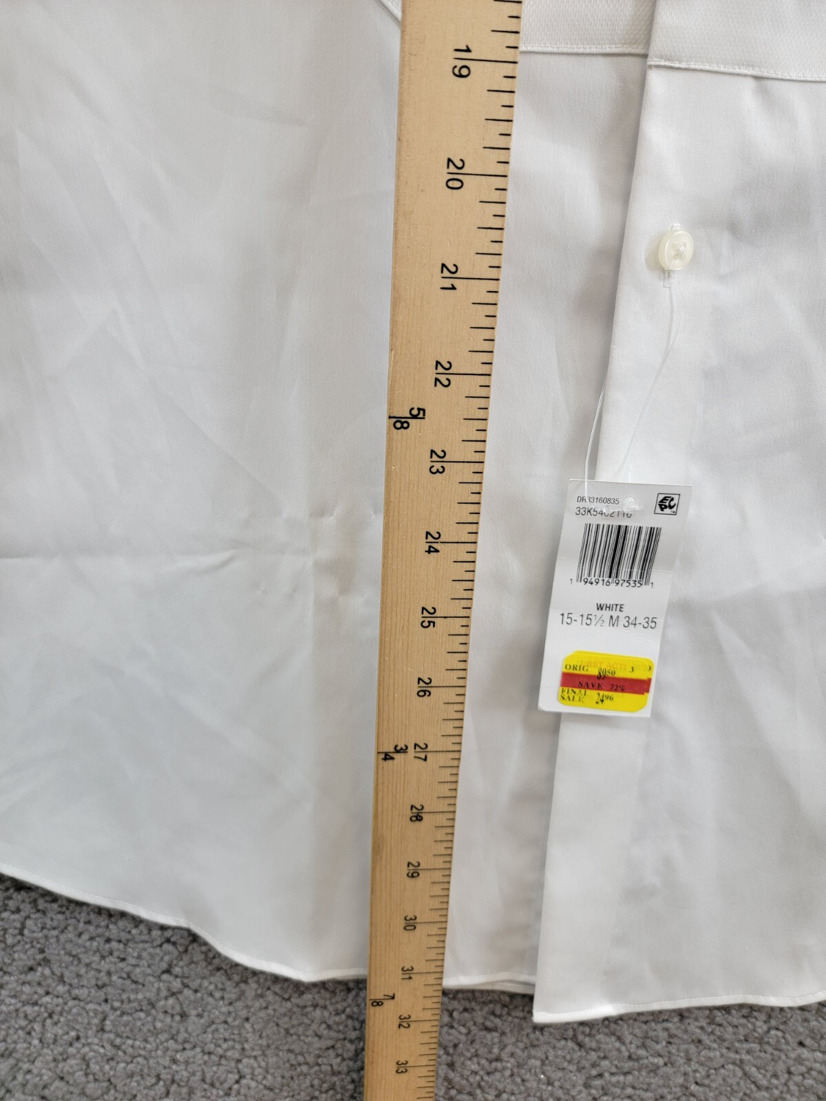 Calvin Klein Infinite Color Regular Fit Dress Shirt Men's M 15-15.5 34-35 White - Picture 8 of 19