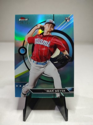 2023 Topps Finest Max Meyer Aqua Refractor RC /199 - #37 Marlins