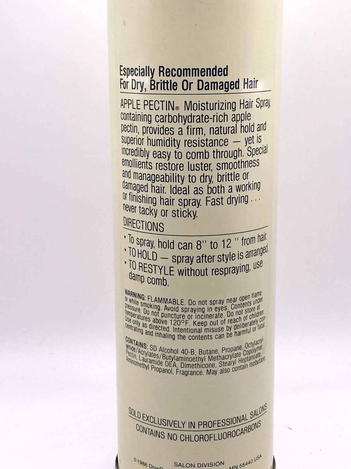 Vintage 1980&rsquo;s Lamaur Apple Pectin Moisturizing Hair Spray 12 Oz Can
