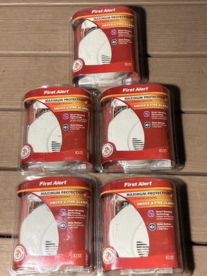 first alert smoke and fire alarm,lot Of 5