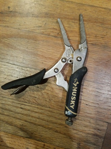 HUSKY 6.5 in. Long Nose Straight Jaw Locking Pliers - Vise Grip - NEW & FAST