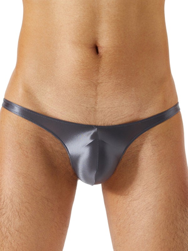 US Men's Glossy Briefs Bulge Pouch Thongs G string Low Waist Swimwear Underwear
