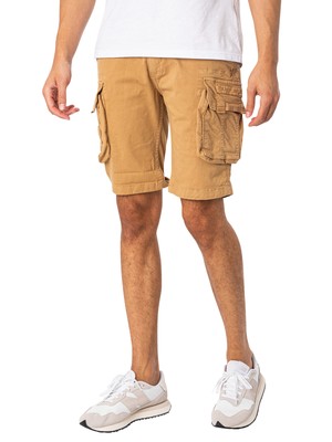 

Мужские шорты-карго Alpha Industries Crew, бежевые, Бежевый, 176203-14