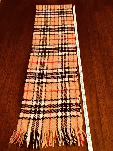 JAMES PRINGLE WEAVERS Scarf Camel Thomson Tartan Plaid Novacheck Scotland #190