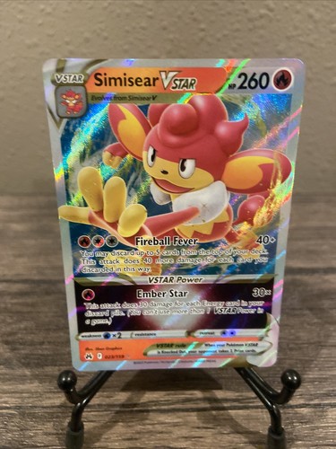 2022 Pokémon Simisear VSTAR PSA 10 #214 PSA 10 Simisear VSTAR SAR 214/172 S12a VSTAR Universe