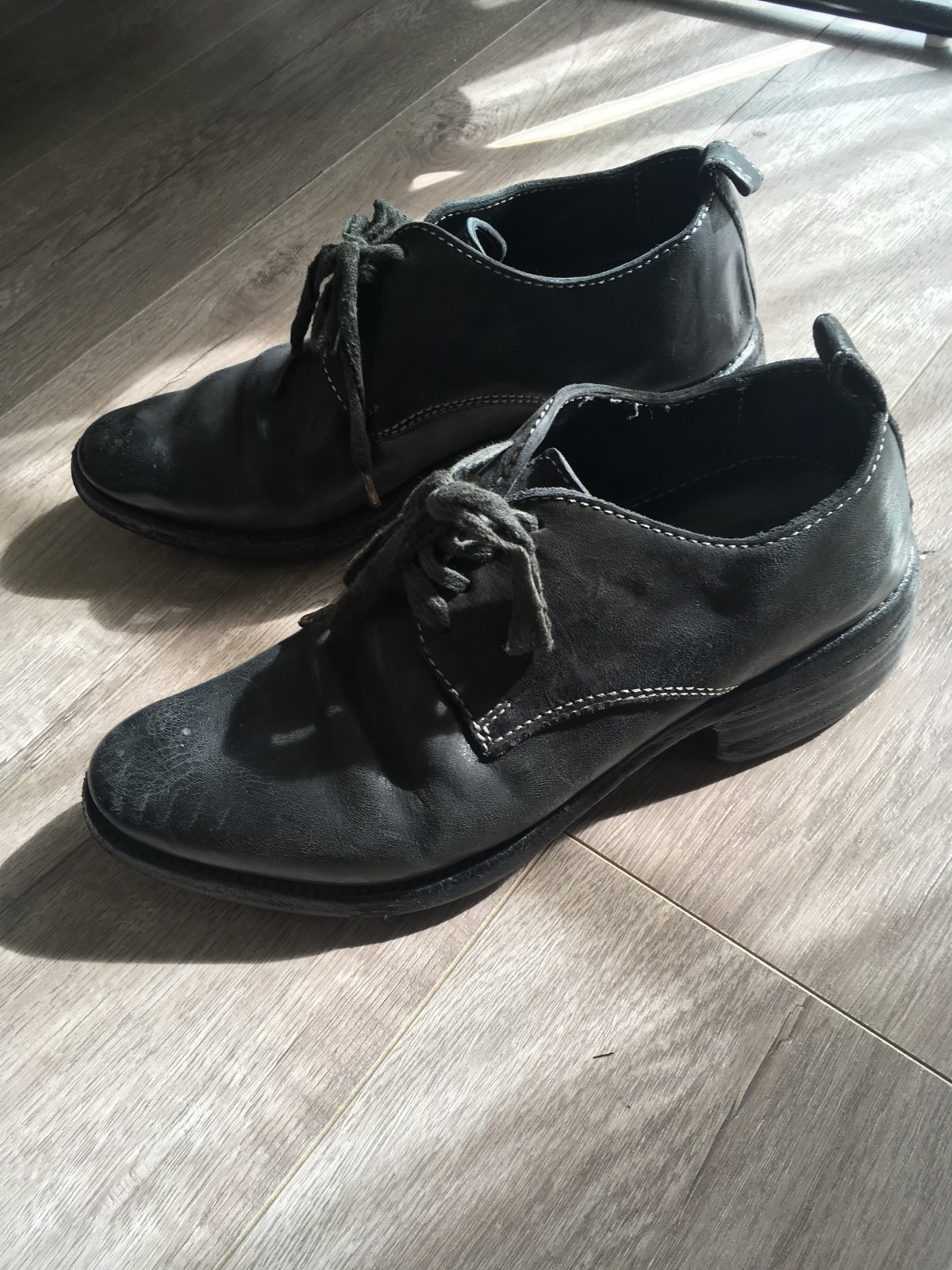 Carol Christian Poell Unisex Blue Grey Lace up Shoes Size 36 Carol Christian Poell Unisex Blue Grey Lace up Shoes Size 36