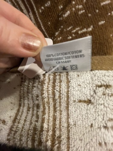 Restoration Hardware WOOD BLOCK PATTERN BEACH TOWEL Bronze NWT