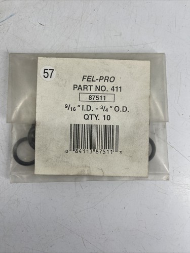 NEW OEM LOT OF 10 Fel-Pro Pro O-Ring 411 9/16" ID- 3/4" OD
