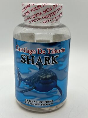 Cartilago De Tiburon Shark  800 mg 90 capsules New LQQK  Exp 12/26