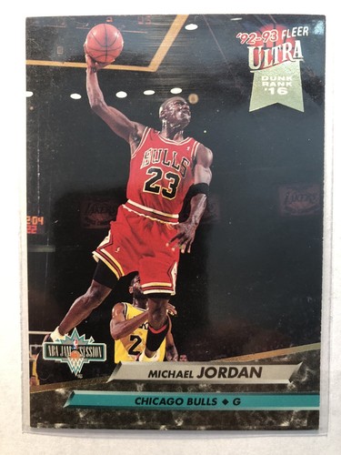 92-93 FLEER ULTRA JAM SESSION MICHAEL JORDAN Card # 216 Dunk rank 16 HOF