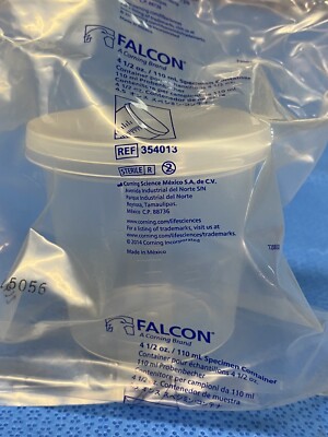 Falcon 354013   4 1/2 oz / 110mL SPECIMEN CONTAINER WITH LID  100/cs. STERILE